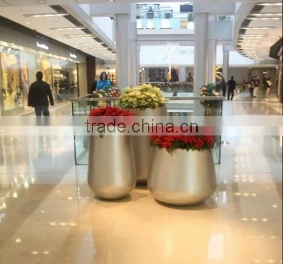 Indoor Decorative Fiberglass Flower Pots Large Planters photo-2