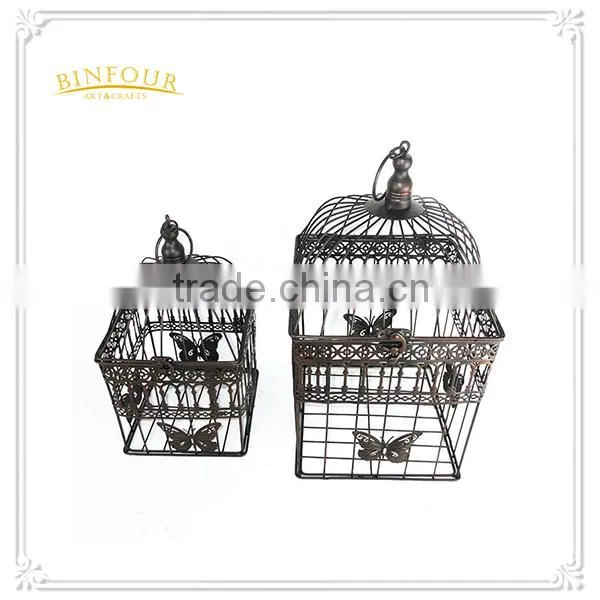 Antique Metal Bird Cage Decorations Series Cage Flower Planter photo-2