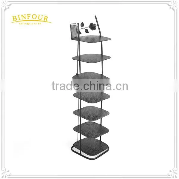 7 Tiers Metal Black Indoor Deco Portable Shoe Racks photo-3