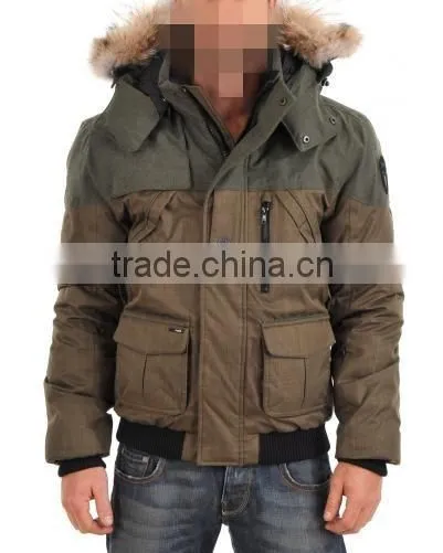 Mens Hooded Bomber Padded Winter Jacket