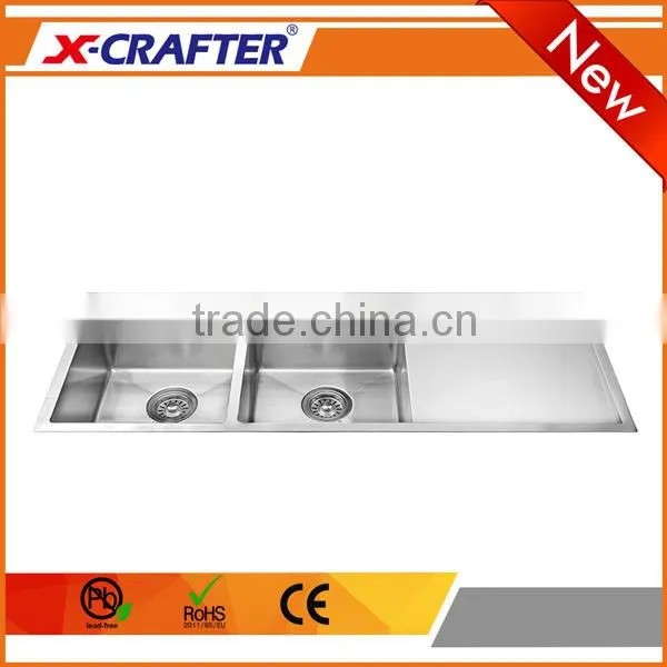 Wholesale Brushed Surface Treatment Customized Hole Single Bowl Stainless Used Apron Front Sinks photo-3