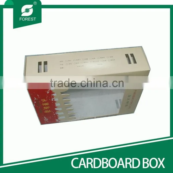 DECORATIVE CARDBOARD PACKING BOX FOR FRUIT WITH PVC WINDOW photo-4