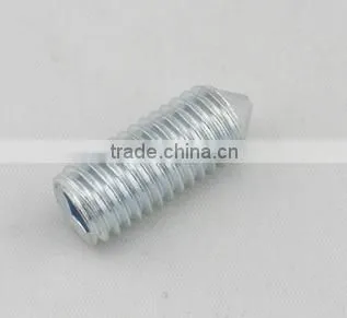 Blue White Zinc Hexagon Socket Set Screws With Cone Point DIN914 photo-3