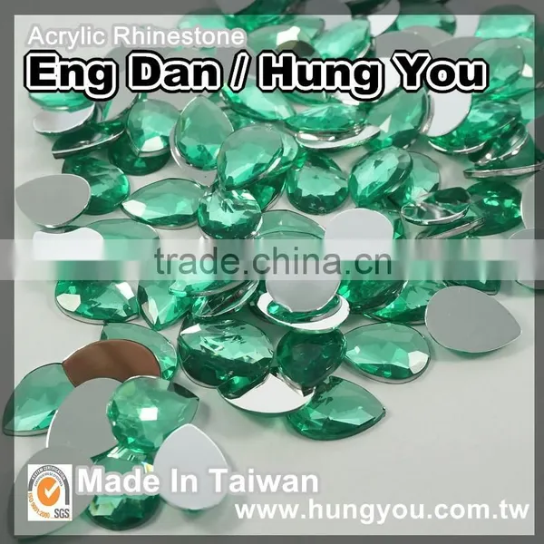 Top Quality TearDrop Shaped AB Crystal Flat Back Rhinestones photo-4