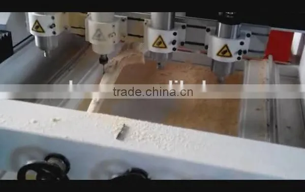 4 Heads 4 Spindles 4 Axis Gunstock Wood Carving Machine With Rotary photo-3