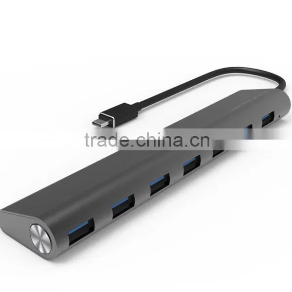 Black 7 Port USB 3.0 Hub With Individual Switches