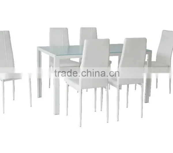 1+6 Tempered Glass Dining Room Set photo-4
