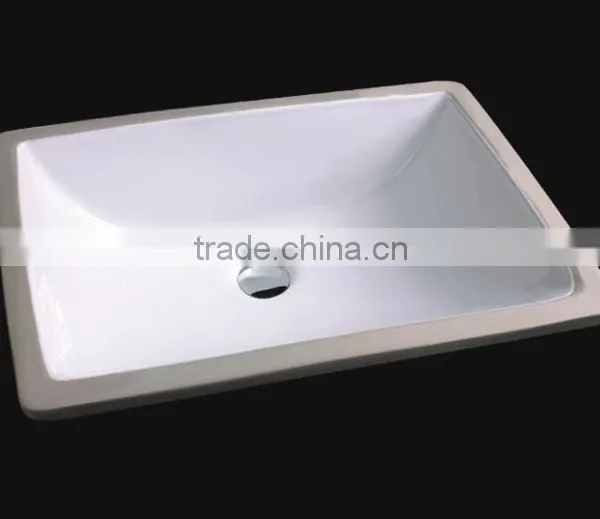Xiamen Rectangular Bathroom Ceramic Wash Sink Sizes