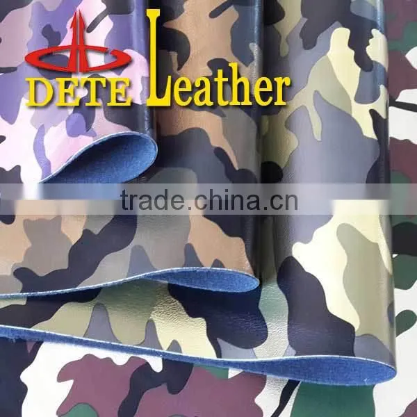 Camouflage embossed materials shoes leather fabric material leather