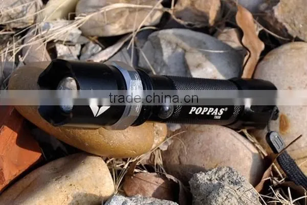2015 Cheapest Police LED Flashlight CE/ROHS Black Aluminum Portable XPE R2 Led Rechagerable Flashlight photo-4