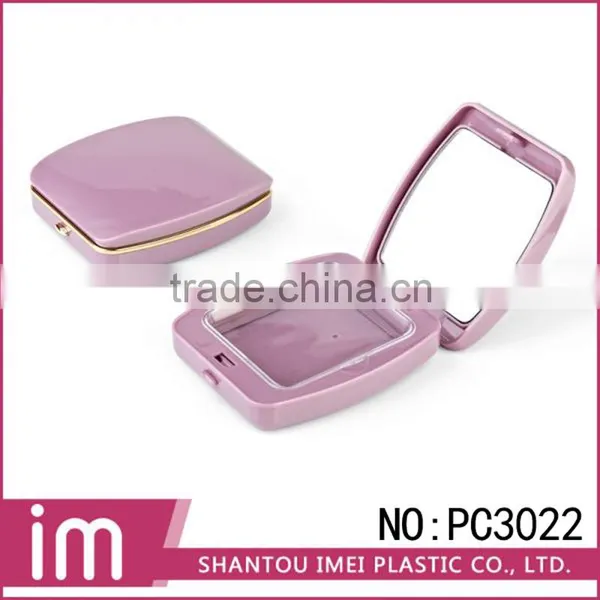 Fashion Girls Golden Plastic Compact Powder Case photo-2