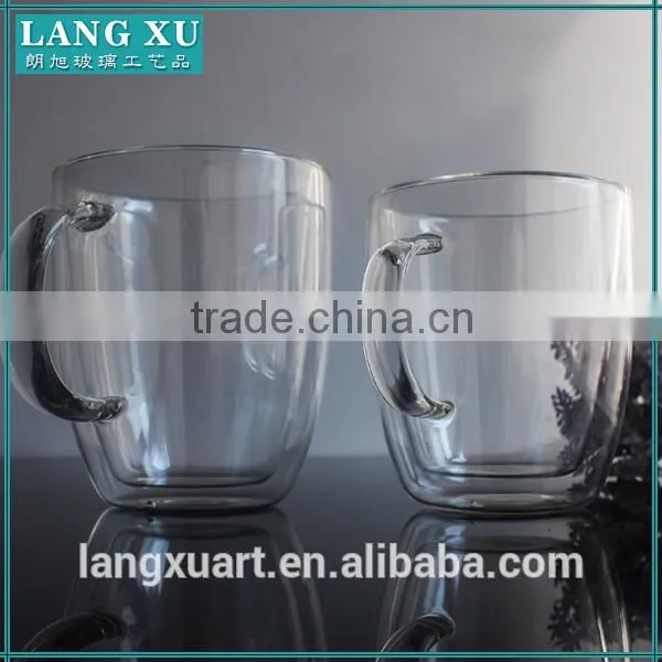 LX-K013 Cup for Coffe 5oz 8oz 12oz 16oz Double Wall Glass Coffee Cup photo-2