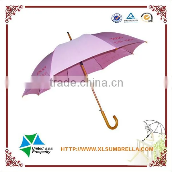 Good Quality Auto Open Wooden Shaft Umbrella