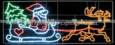 Christmas Decor Motif for Reindeer and Sledge