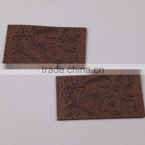 Fashion Rectangle Size PU Label Garment Leather Patch photo-2