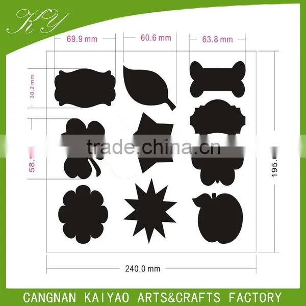 Custom Die Cut Various Shape Black Chalkboard Adhesive Sticker photo-5