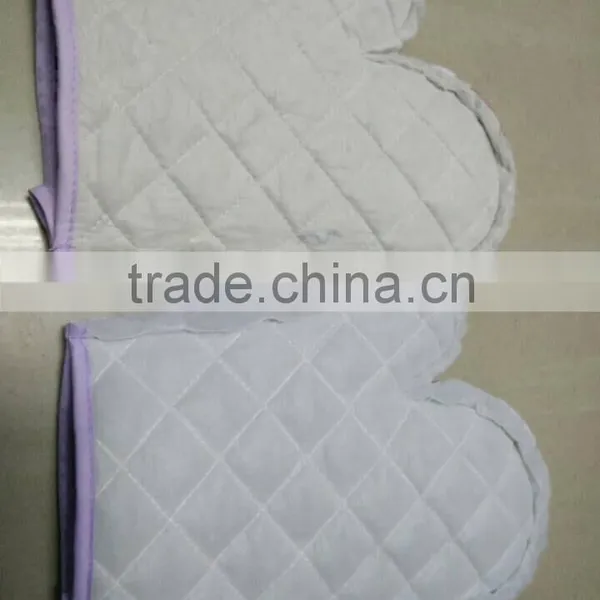 3 Pcs Pigment Print Cotton Cooking Kitchen Oven Mitten Set photo-4