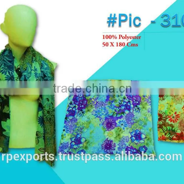 Latest Fancy Polyester Printed Scarf 2014-15