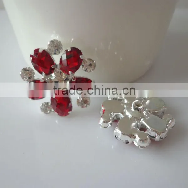 Factory Wholesale Shiny Colorful Metal Rhinestone Crystal Buttons Snaps for Leather Bracelet photo-3