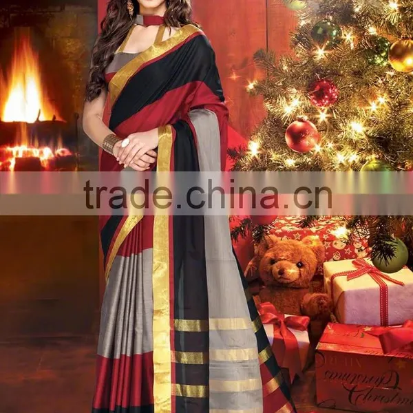 Symbolic Trendy Party Wear Sari photo-6