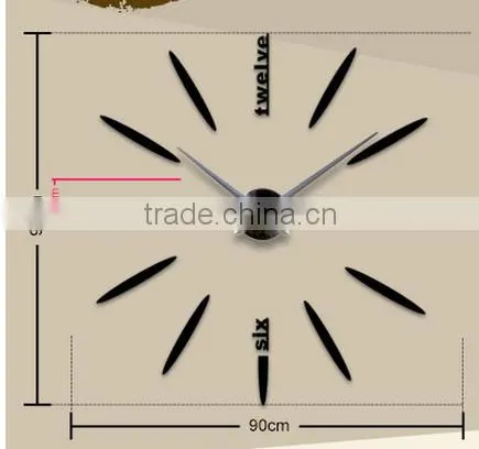 Large DIY Metal Acrylic Mirror Oversize Ajanta Wall Clock Models photo-5