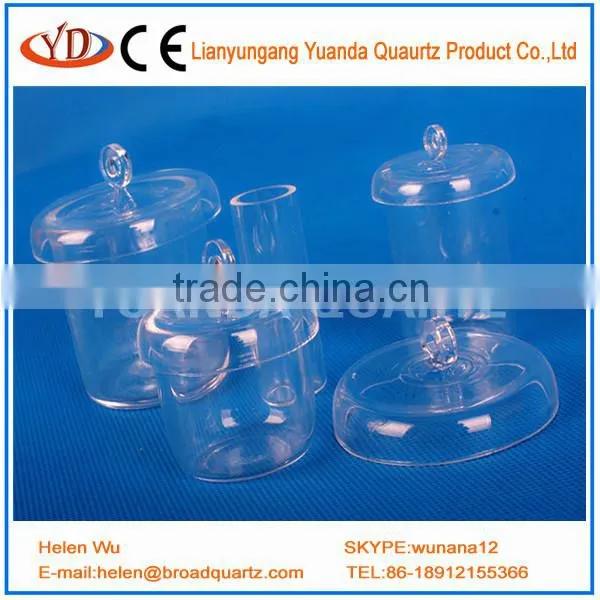 Clear quartz crucibles with lid or not