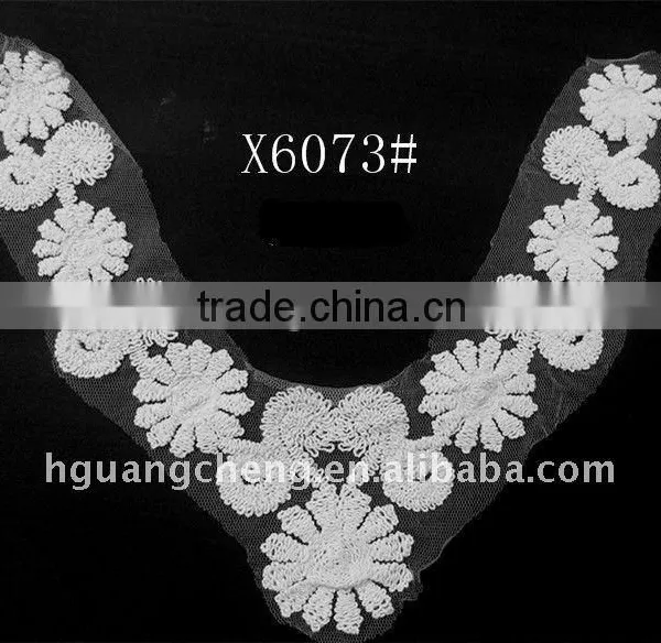 Machine Knited Crochet Cotton Lace Collars, Women Dress/ Blouse Neck Collars Factory photo-2