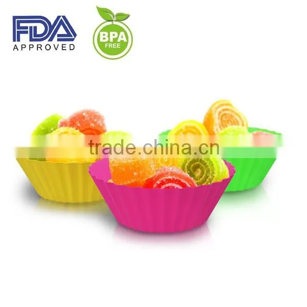 Wholesale Popular Baking Cups FDA Silicone Cupcake Liner to Amazon photo-3