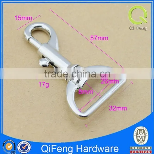 Q-1672 Single Hook, Dog Leash Hook ,silver Samll Size Bag Parts photo-2