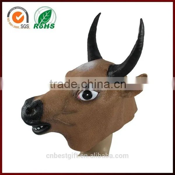 Manufacturers Full Head Rubber Animal Latex OX Bull Mask Halloween Minotaur Party Masks photo-6
