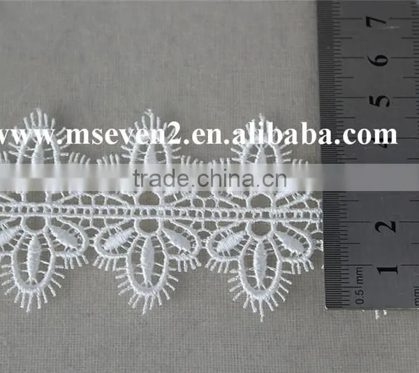 Nice White Color 100% Polyester Material Ladies Scolloped Shaped Lace Trim Eyelash Embroidery Lace in 4.5cm photo-5