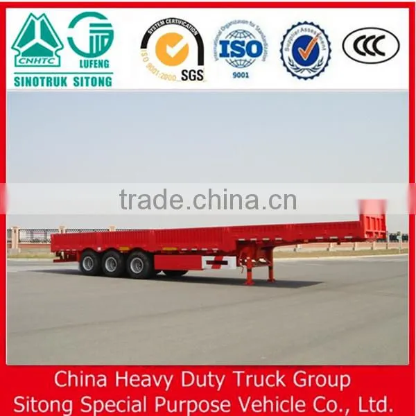 13 Meter Detachable Wall Sidewall Trailer, Dropside Trailer, Tri-axle Flatbed Sidewall Semi Trailer photo-4