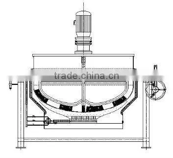Tilting Jacketed Cooking Kettle 200L Elecric Heating Cooking Kettle photo-4