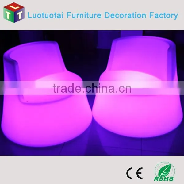 PE Waterprood Anti-UV Rechargable Customize Plastic LED Rotomoulding Sofa for Living Room /wedding/bar/night Club photo-4