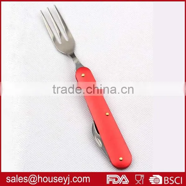 Portable Tableware Folding Camping Tool Stainless Steel Fork Outdoor Tableware Spoon & Knife Picnic photo-5