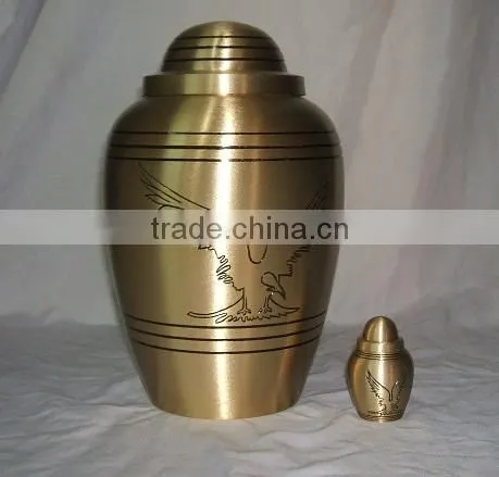 200 ci Metal Brass Cremation Urn photo-2