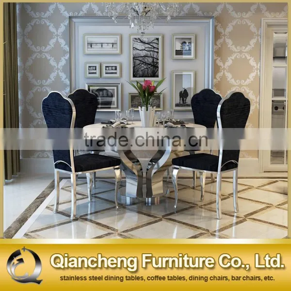 Marble Round Rotating Dining Table Set photo-6