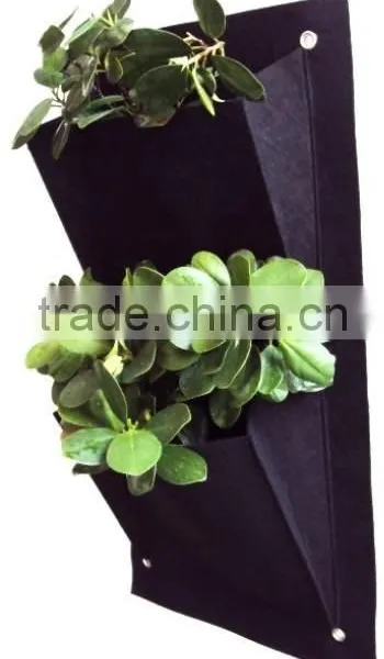 2 Puches Hanging Wall Fabric Pot Container Vertical Garden photo-5