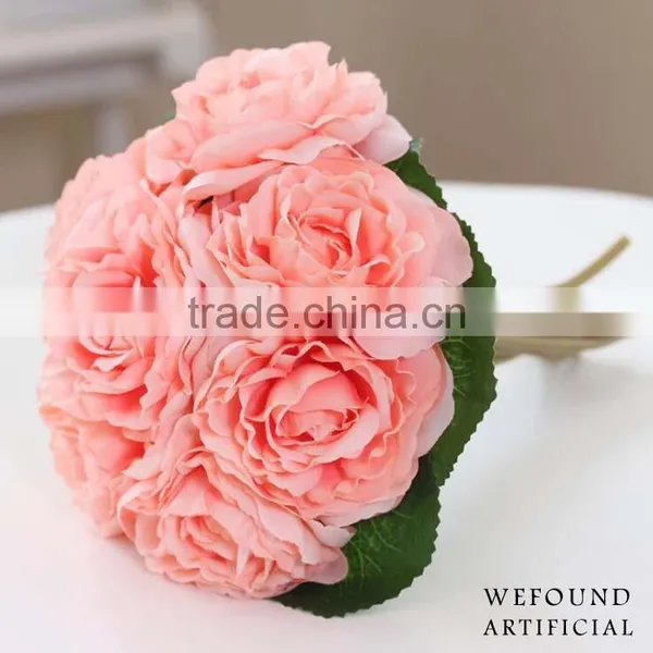 WF1301 Artificial Rose Flower Bouquet Wedding Decorations Handmade Bridal Bouquet photo-3