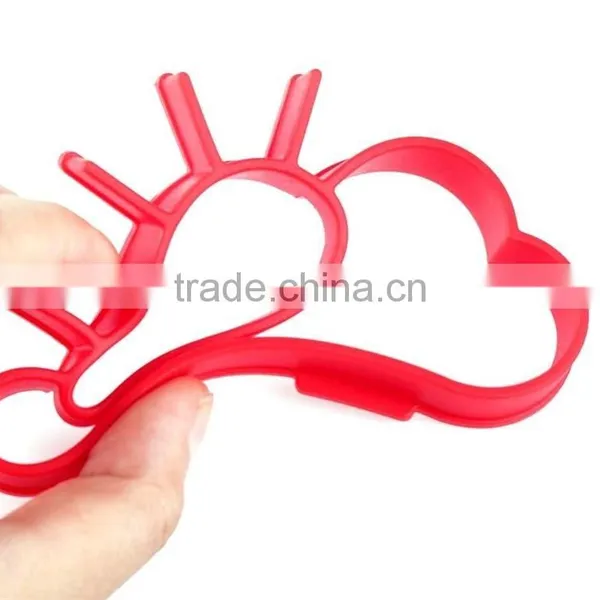 Food Grade Silicone Fried Egg Rings Egg Tray Sunny Cloud Egg Shapers Mold photo-2