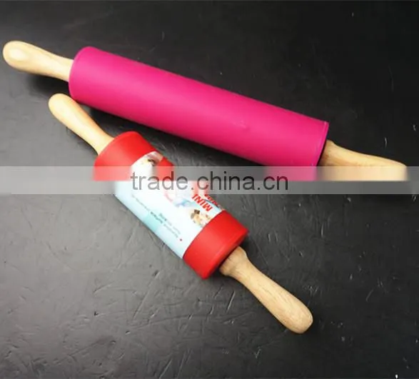 16161 Rolling Pin Non-Stick Silicone Surface Rolling Pin Wooden Rolling Pin Handl photo-6