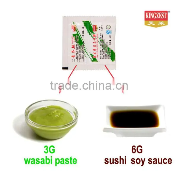 Wasabi Sachet 3g & Soy Sauce Sachet 6g Double Bag Condiment Twin Pack photo-3