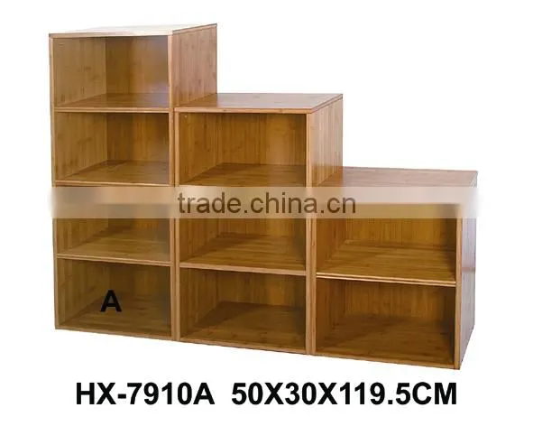 Small Portable Living Room Bookcase Modern Bamboo Book Shelf photo-2