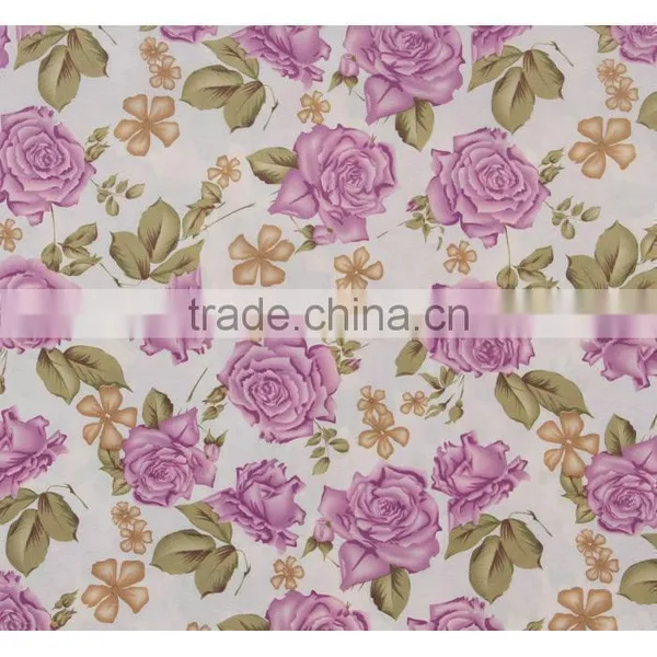 Hot Sale 100% Polyester Microfiber Fabric Flower Print Fabric Garment Fabric photo-2