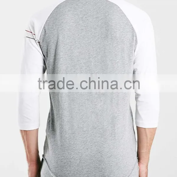 2015 High Quality 100% Cotton T-shirt Wide Neck Men Wholesale T-shirt Printing Design Long Sleeves T-shirt photo-2