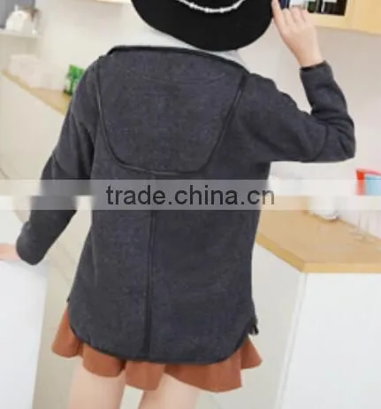 Wholesale Fashion Maternity Clothes Berry&Camel Color Waterfall Maternity Coat photo-2
