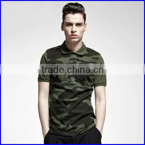 Fashion Design Color Combination Polo t Shirt Two Color Camouflage Polo Shirt for Men
