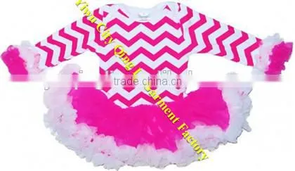 2014 Baby Clothes Chevron Top and Tutu Skirts for Baby Girls Outfits