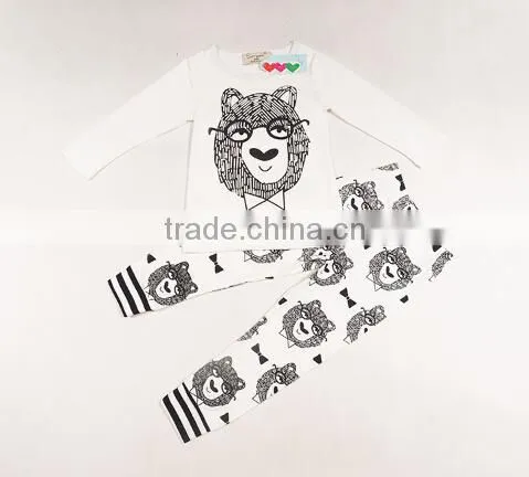 New 2 Piece Baby Clothes Set Girl Pants Blouse Infant Clothing Newborn Baby Clothing Sets Boy Cotton Little Monster photo-2