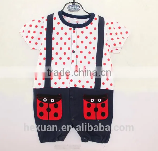 New Design Short Sleeve Funny Baby Clothes Romper Infant Jumpsuits New Born Clothing Summer Baby Gift photo-2